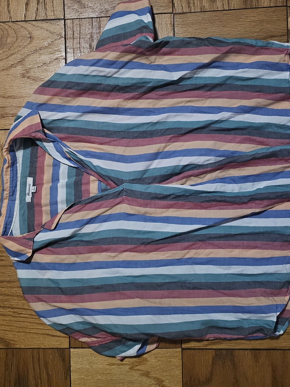Madewell Multicolor striped button down - LARGE